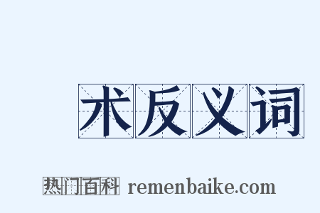 壸术反义词是什么意思的图片